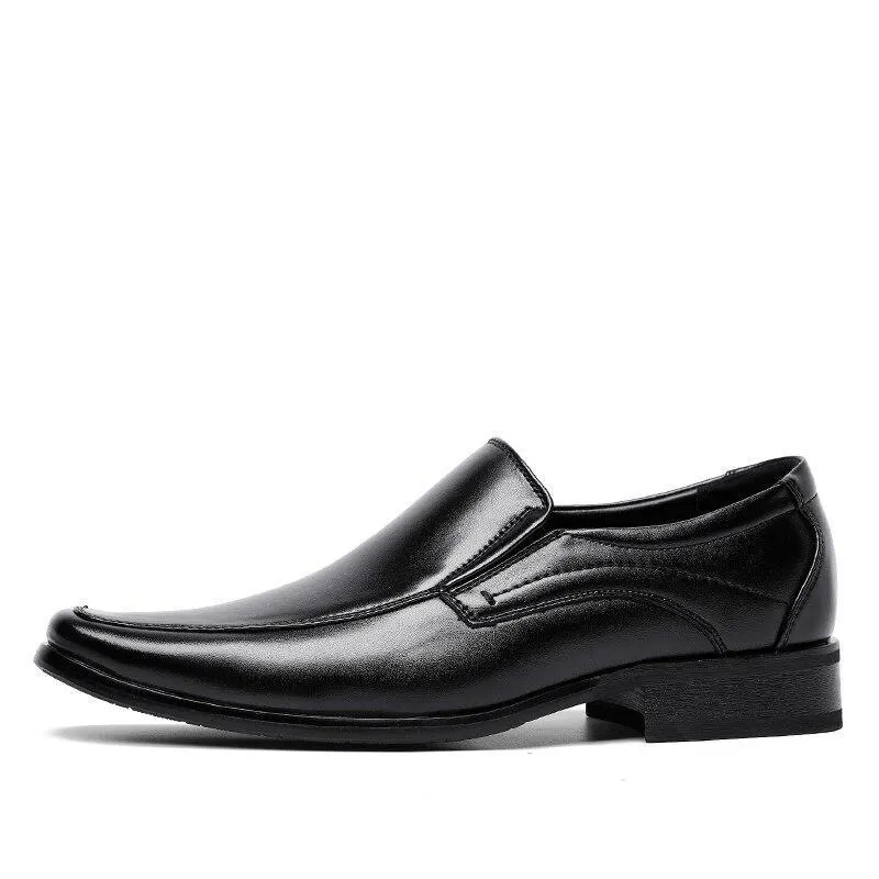 West Louis™ Fashion Leather Solid Suit Shoes