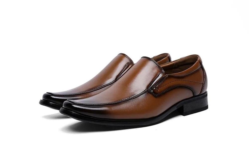 West Louis™ Fashion Leather Solid Suit Shoes