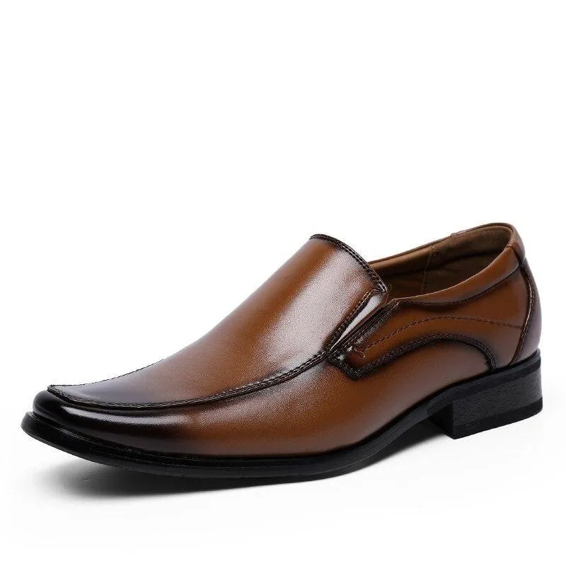 West Louis™ Fashion Leather Solid Suit Shoes