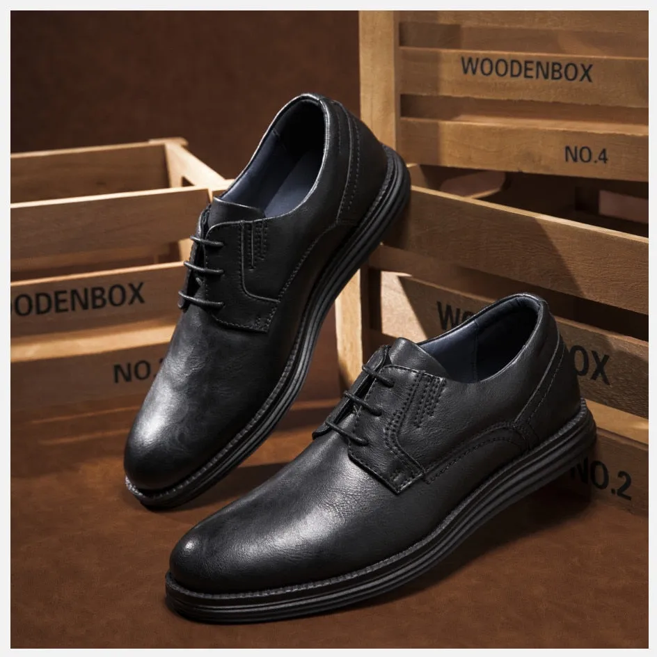 West Louis™ Genuine Leather Handmade Business Dress Shoes