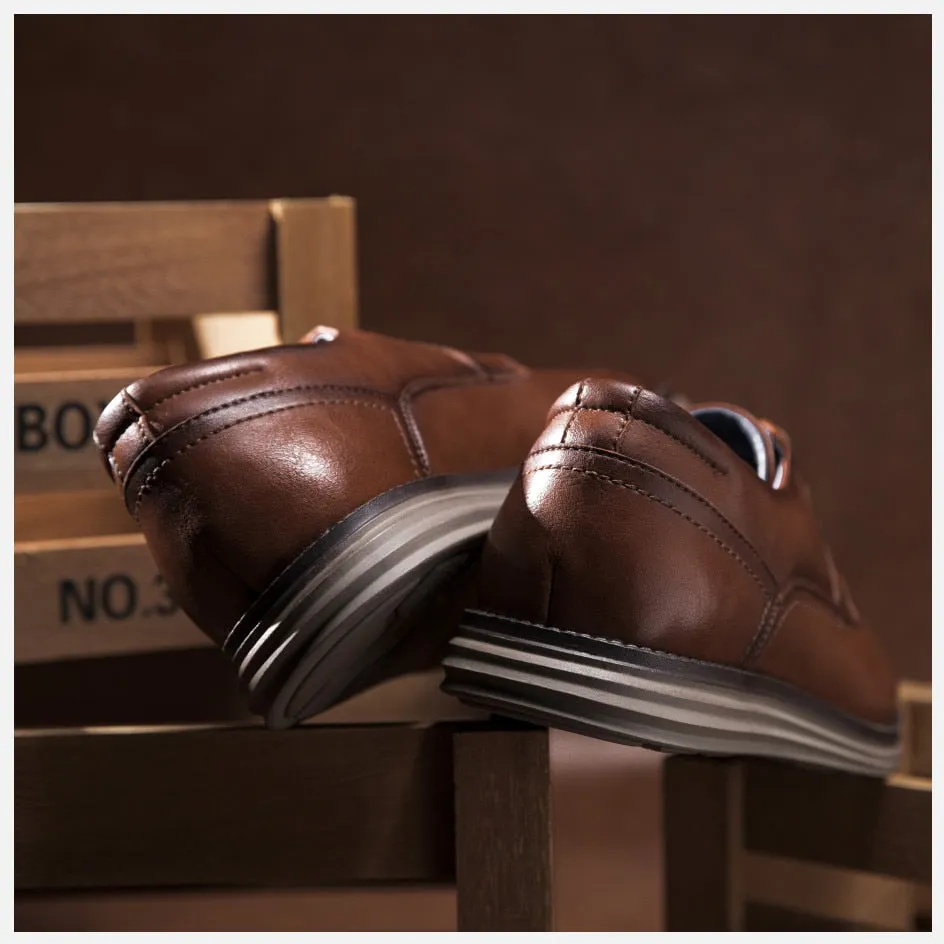 West Louis™ Genuine Leather Handmade Business Dress Shoes