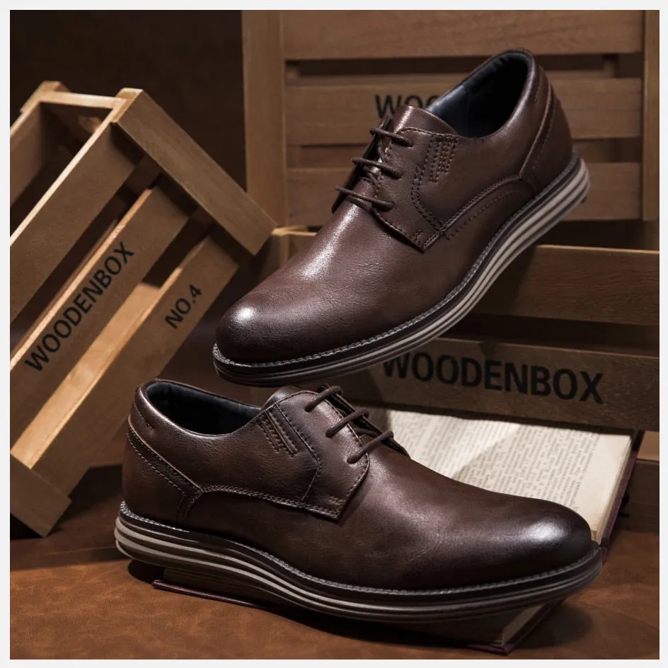 West Louis™ Genuine Leather Handmade Business Dress Shoes