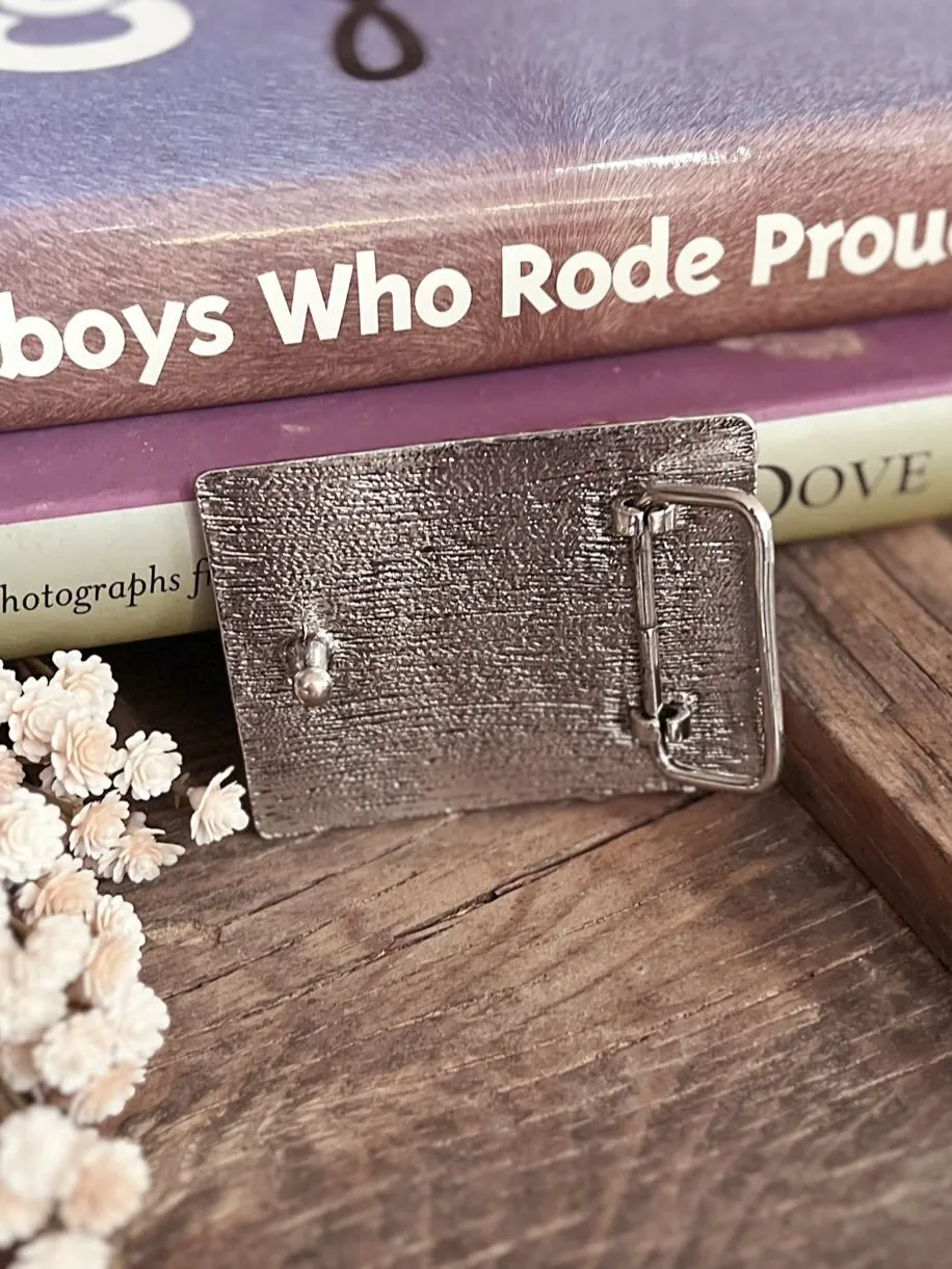 Western Style Stone Cluster Belt Buckle - 2 Colors