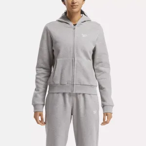 Women's Reebok Identity Small Logo Fleece Full-Zip Hoodie