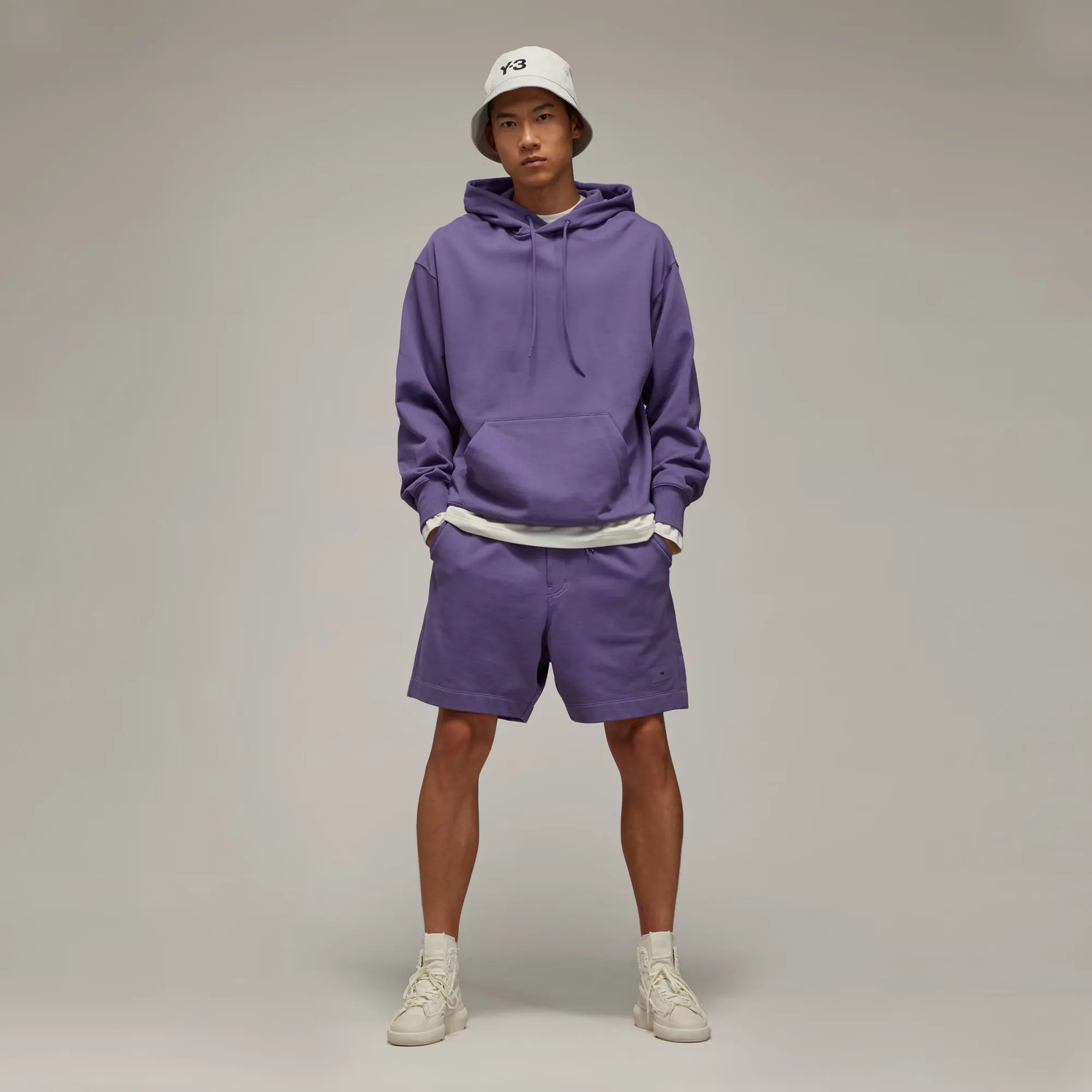 Y-3 | ORGANIC COTTON TERRY SHORTS  { TECH PURPLE