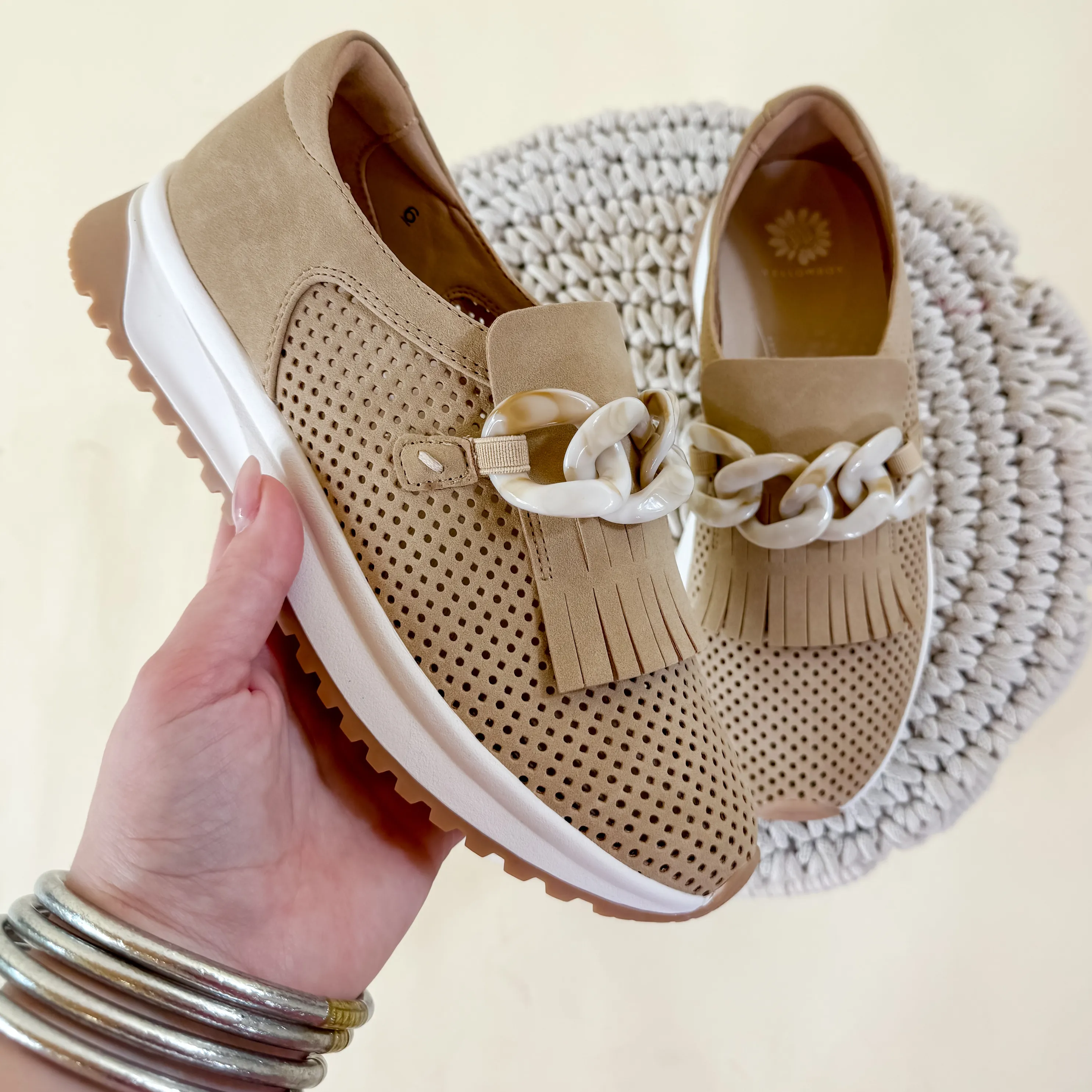 Yellow Box | Riska Slip-on Loafer in Sand